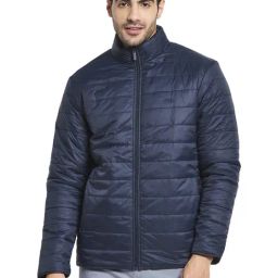METTLE Navy Full Sleeves High Neck Jacket-picture-1