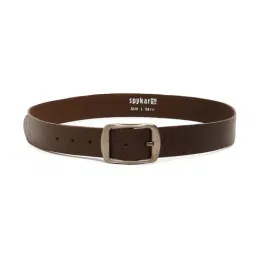 Spykar Brown Textured Casual Leather Belt for Men-image-66