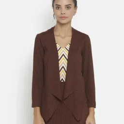 Office & You Brown Full Sleeves Shrug-29