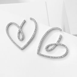 VAGHBHATT Heart Shaped Studs Earrings-0