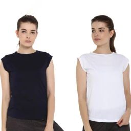 Appulse White & Navy Cotton T-Shirt - Pack of 2-image-72