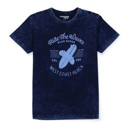Gini & Jony Kids Blue Cotton Printed T-Shirt-image-63