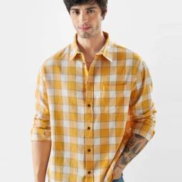 The Souled Store Yellow Loose Fit Shirt-image-85