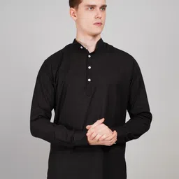 Le Mec Mandarin Collar Long Sleeves Short Kurta-image-63