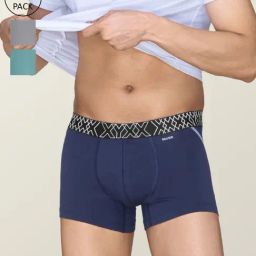 XYXX Multicolored Cotton Regular Fit Printed Trunks - Pack Of 3-0