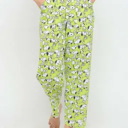 Clovia Green Cotton Printed Pyjamas-picture-8