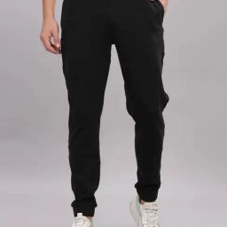 DOMIN8 Black Regular fit Solid Joggers-image-66