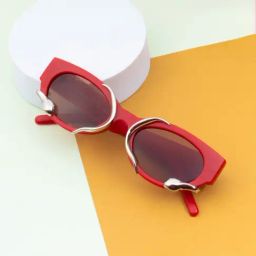 Ted Smith Brown Cat Eye UV Protection Sunglasses for Women-image-13