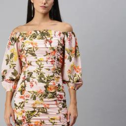 KASSUALLY Pink Floral Print Bodycon Dress-image-35