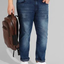 Instafab Plus Blue Regular fit Distressed Plus Size Distressed Jeans-picture-38