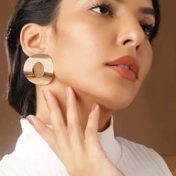 Priyaasi Classic Gold Brass Earrings-12