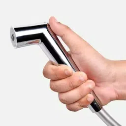 D&B BATHWARE ABS Chrome Finish Health Faucet with 1 m Hose and Holder, DB-TLTHF6617 image 4