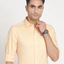 Turtle Men Standard Spread Collar Solid Cotton Slim Fit Formal Shirt-image-23