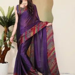 MAGNEITTA Pure Chiffon Saree-image-32