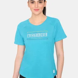 Rosaline by Zivame Sky Blue Printed T-Shirt-image-34