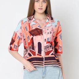 Vero Moda Multicolor Cotton Printed Shirt-image-97