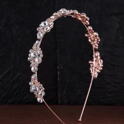 Panash Rose Gold Toned Embellished Hairband-19
