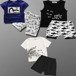 Lofn Unisex Kids Printed T-shirt with Shorts-image-74