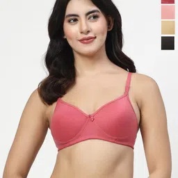 LILY Bra Pack of 4 Full Coverage Heavily Padded T-Shirt Bra-25