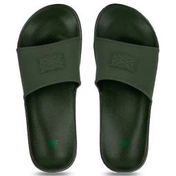 United Colors of Benetton Men's Olive Slides-picture-40