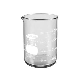 Omsons Germany 500 ml Class A Clear Beaker with Spout 240/9 Pack of 8 Pcs-4