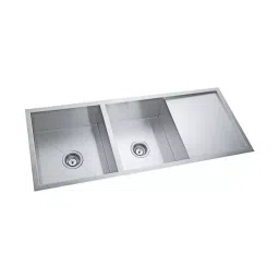 Parryware Esqua 47x19x8 inch Matt Finish Stainless Steel Double Bowl Kitchen Sink, C856799-image-88