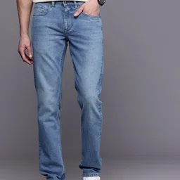 Louis Philippe Jeans Men Slim Fit Low-Rise Heavy Fade Stretchable Jeans-image-72