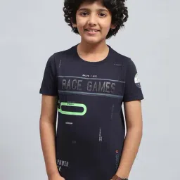 Monte Carlo Kids Navy Blue Printed T-Shirt-picture-9