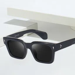 Peter Jones Eyewear Unisex Black Lens & Black Square Sunglasses 3804B-picture-14
