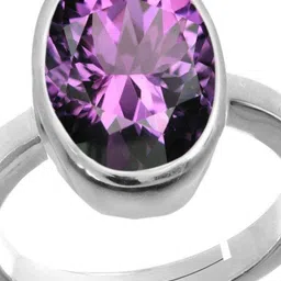Sidharth Gems Gold Plated 13.25 Ratti 12.00 KT Amethyst Ring-50