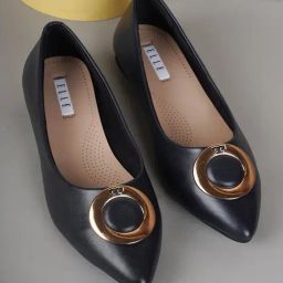 Elle Women's Navy Flat Ballets-image-15