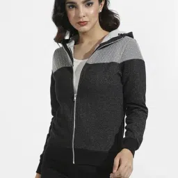 Campus Sutra Grey Cotton Self Pattern Sweatshirt-image-39
