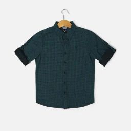 Allen Solly Junior Green Printed Full Sleeves Shirt-picture-36