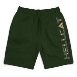 HELLCAT Kids Dark Green Printed Shorts-image-18