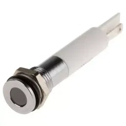 RS PRO White Panel Mount Indicator 220V AC, Mounting Hole Size 8 mm, IP Rating IP67, Model No 8462914-17