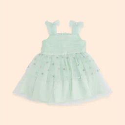 Pantaloons Baby Green Cotton Embroidered Party Dress-image-52
