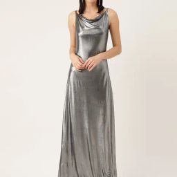 DODO & MOA Silver Maxi Dress-image-49