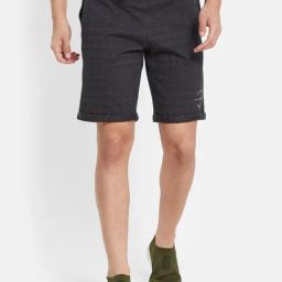 Octave Anthra Cotton Regular Fit Checks Shorts-image-43
