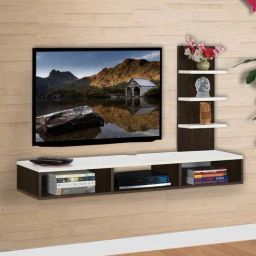 Delite Kom Ava Flowery Wenge & White Engineered Wood TV Entertainment Unit-image-99