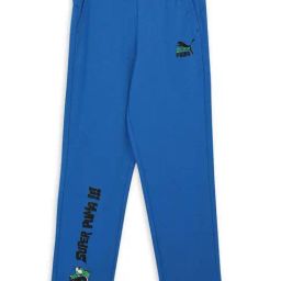 Puma Kids Super OH Blue Cotton Printed Trackpants-picture-0