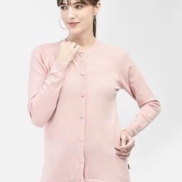 Crimsoune Club Pink Regular Fit Cardigan-image-58