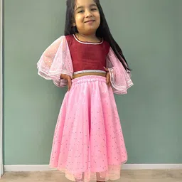 Samsara Couture Girls Embellished Ready to Wear Lehenga &-picture-3