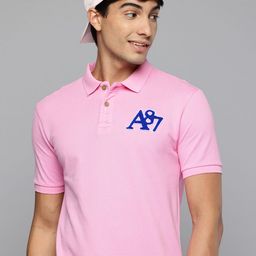 Aeropostale Polo Collar Applique Detail Pure Cotton T-shirt-picture-33