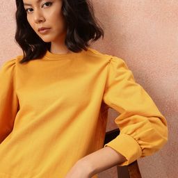 all about you Gathered Sleeve Sweatshirt-image-93