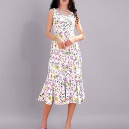 Dream Beauty Fashion Floral Printed Sheath Midi Dress-image-61