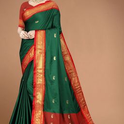 Moda Rapido Woven Design Zari Art Silk Paithani Saree-image-70
