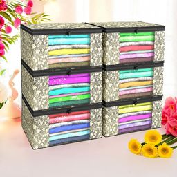 Kuber Industries Black Set of 6 Regular Drawer Organiser Organisers image 2