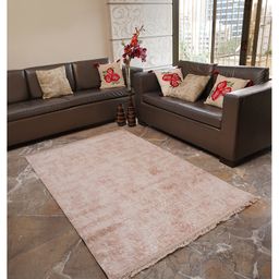 Enfance MicroFiber Solid Print Carpet - Peach-12