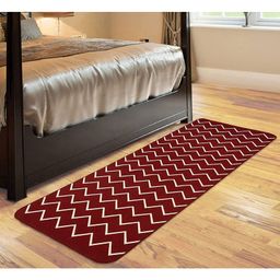 Saral Home Cotton Multi Purpose Jacquard Bedside Runner - Red-image-61