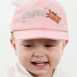 Ziory Summer & Crab Embroidered Octopus Detailed Beanie Cap - Pink-image-69